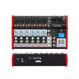 Consola de Audio Analógica K-ACOUSTIC KMA8 – 6 Mic/1 Stereo In